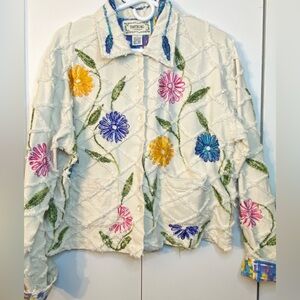 Tantrums 😍Vintage Embroidered Floral Chenille Jacket LNC!